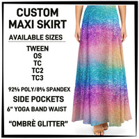 M1XI - Ombré Glitter Maxi Skirt with Pockets - Preorder ETA: Mid-July