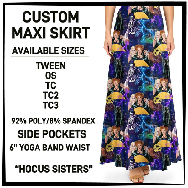 M1XI - Hocus Sisters Maxi Skirt with Pockets - Preorder ETA: Mid-July