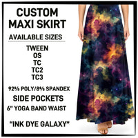 M1XI - Ink Dye Galaxy Maxi Skirt with Pockets - Preorder ETA: Mid-July