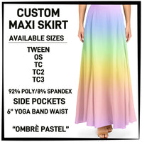 M1XI - Ombré Pastel Maxi Skirt with Pockets - Preorder ETA: Mid-July