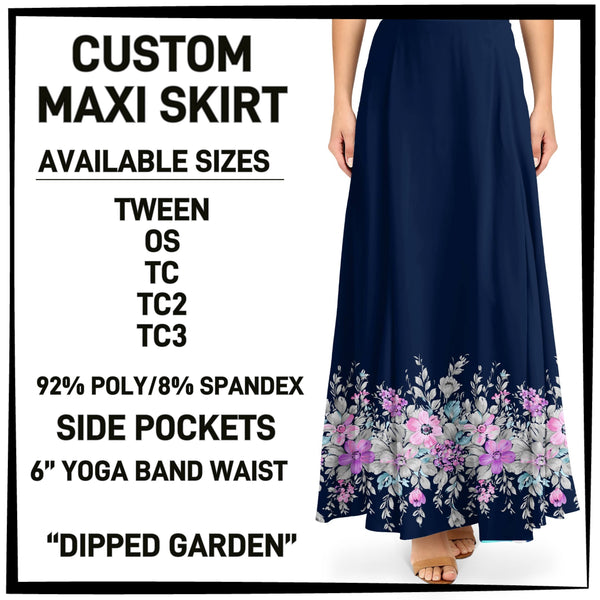 M1XI - Dipped Garden Maxi Skirt with Pockets - Preorder ETA: Mid-July