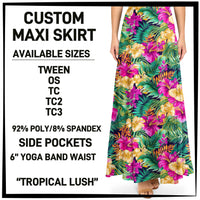 M1XI - Tropical Lush Maxi Skirt with Pockets - Preorder ETA: Mid-July