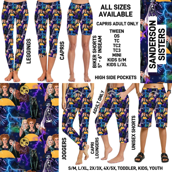 M2IM - Sanderson Sisters Biker/Capris/Leggings with High Side Pockets - Preorder ETA: Mid-July