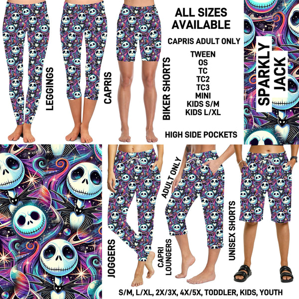 239BT - Sparkly Jack Biker/Capris/Leggings with High Side Pockets - Preorder ETA: Early March