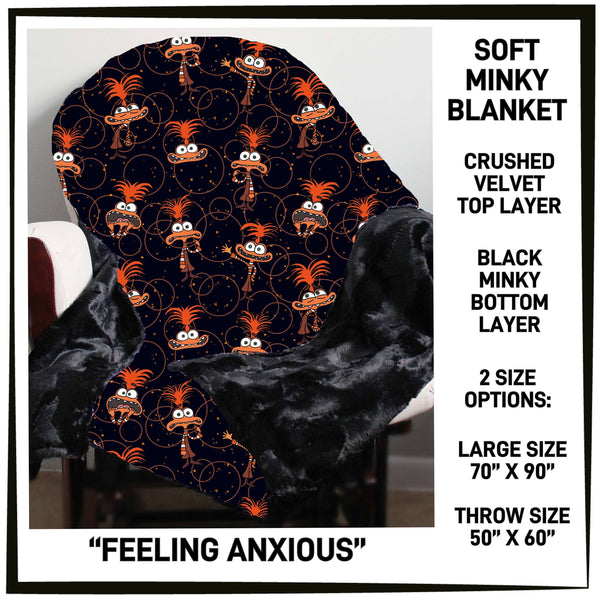 M3BK - Feeling Anxious Minky Blanket - Preorder ETA: Mid March