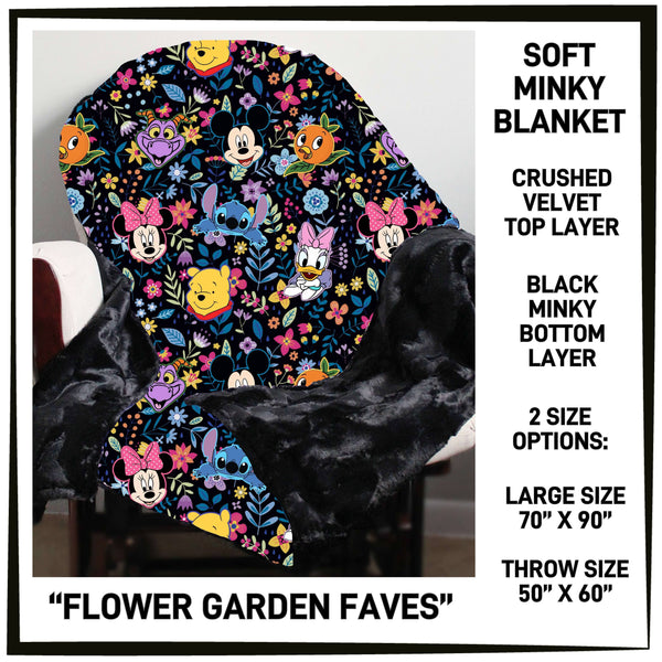 M3BK - Flower Garden Faves Minky Blanket - Preorder ETA: Mid March