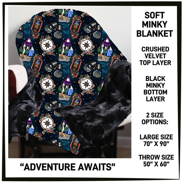 M3BK - Adventure Awaits Minky Blanket - Preorder ETA: Mid March