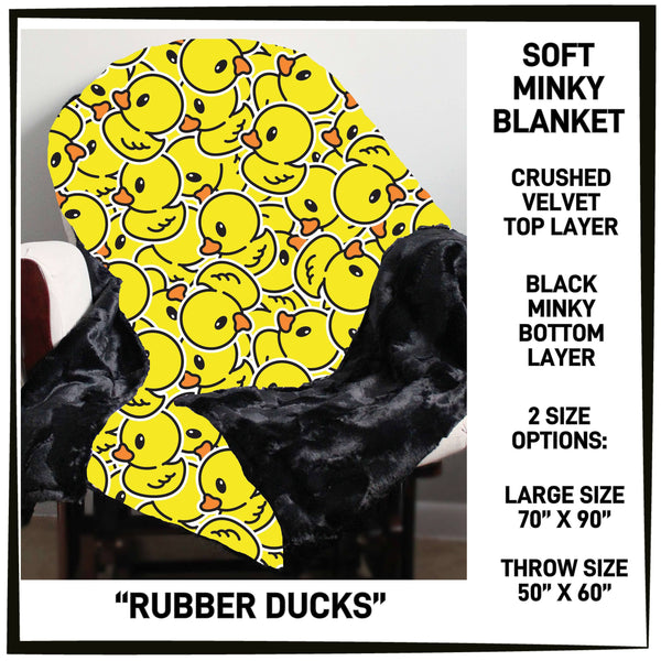 M3BK - Rubber Ducks Minky Blanket - Preorder ETA: Mid March