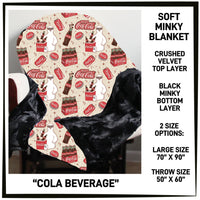 M3BK - Cola Beverage Minky Blanket - Preorder ETA: Mid March