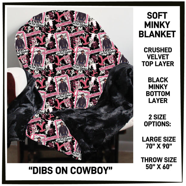 M3BK - Dibs on Cowboy Minky Blanket - Preorder ETA: Mid March