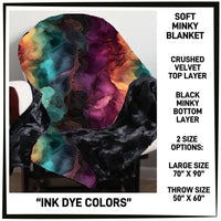 M3BK - Ink Dye Colors Minky Blanket - Preorder ETA: Mid March