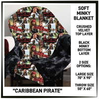 M3BK - Caribbean Pirate Minky Blanket - Preorder ETA: Mid March