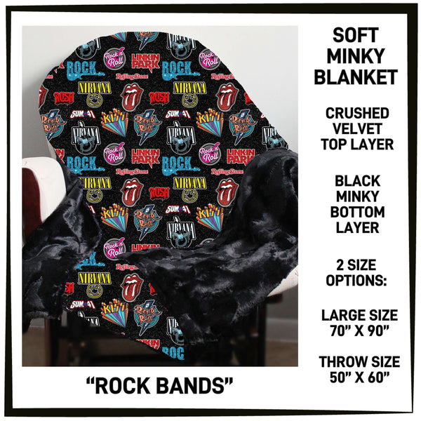 M3BK - Rock Bands Minky Blanket - Preorder ETA: Mid March