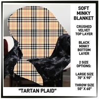 M3BK - Tartan Plaid Minky Blanket - Preorder ETA: Mid March