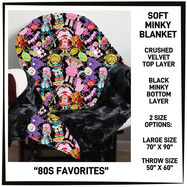 M3BK - 80s Favorites Minky Blanket - Preorder ETA: Mid March