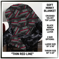 M3BK - Thin Red Line Minky Blanket - Preorder ETA: Mid March