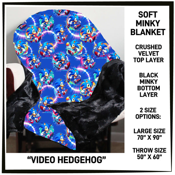 M3BK - Video Hedgehog Minky Blanket - Preorder ETA: Mid March