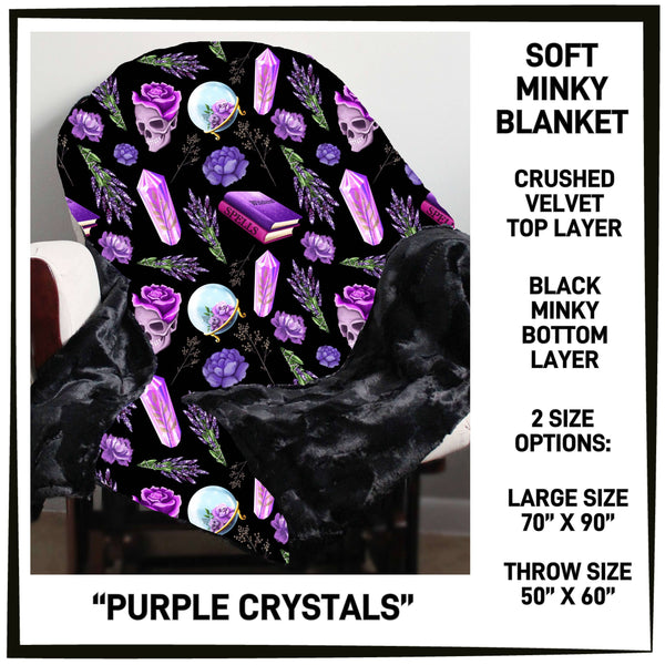 M3BK - Purple Crystals Minky Blanket - Preorder ETA: Mid March