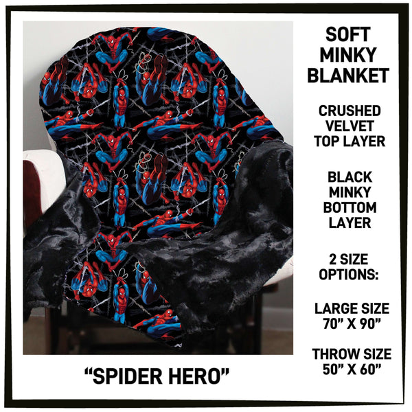 M3BK - Spider Hero Minky Blanket - Preorder ETA: Mid March