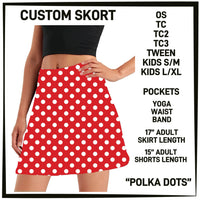 S3RK - Polka Dots Skort with Pockets - Preorder ETA: Mid-March