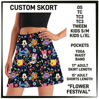 S3RK - Flower Festival Skort with Pockets - Preorder ETA: Mid-March