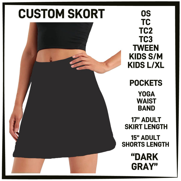 S3RK - Dark Gray Skort with Pockets - Preorder ETA: Mid-March