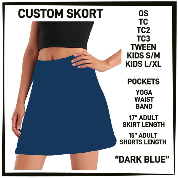 S3RK - Dark Blue Skort with Pockets - Preorder ETA: Mid-March