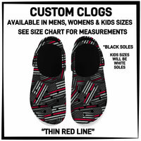RTS - Thin Red Line Custom Clogs