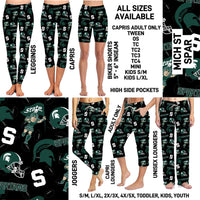 267BT - Mich St Spar Unisex Full Joggers/Full/Capri Loungers - Preorder ETA: Late Nov