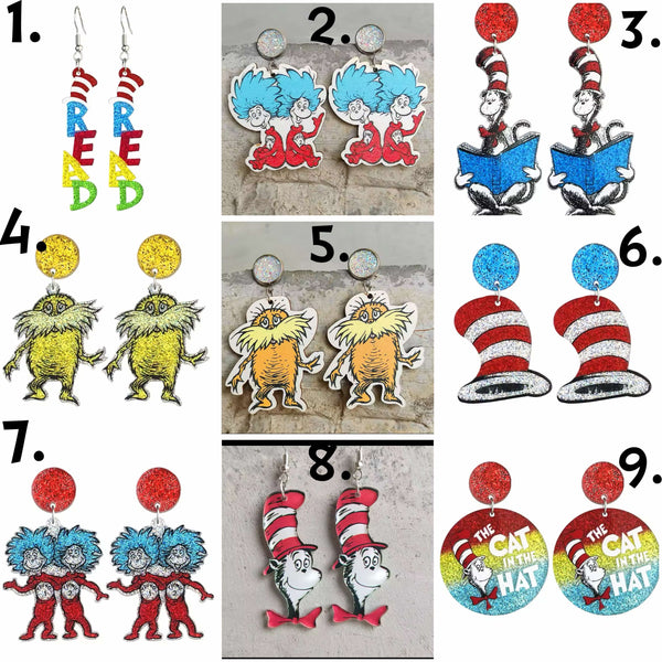 #7102- Dr. Suess Accessories Earrings