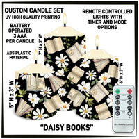 CS2B - Daisy Books 3-Piece Battery Operated Candle Set - Preorder ETA: Mid-Dec