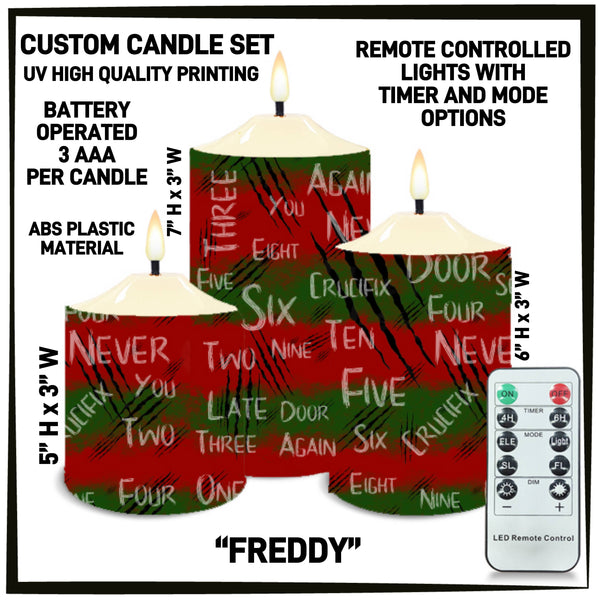 CS2B - Freddy 3-Piece Battery Operated Candle Set - Preorder ETA: Mid-Dec