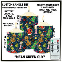 CS2B - Mean Green Guy 3-Piece Battery Operated Candle Set - Preorder ETA: Mid-Dec