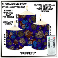 CS2B - Puppets 3-Piece Battery Operated Candle Set - Preorder ETA: Mid-Dec