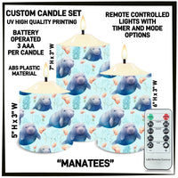 CS2B - Manatees 3-Piece Battery Operated Candle Set - Preorder ETA: Mid-Dec