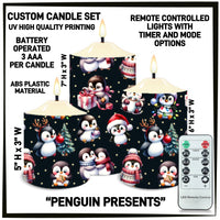 CS2B - Penguin Presents 3-Piece Battery Operated Candle Set - Preorder ETA: Mid-Dec