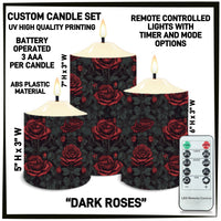 CS2B - Dark Roses 3-Piece Battery Operated Candle Set - Preorder ETA: Mid-Dec