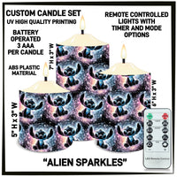 CS2B - Alien Sparkles 3-Piece Battery Operated Candle Set - Preorder ETA: Mid-Dec