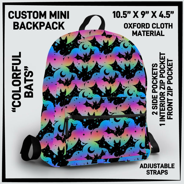 MB1K - Colorful Bats Mini Backpack - Preorder ETA: Late Dec