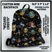 MB1K - Wizard Crests Mini Backpack - Preorder ETA: Late Dec