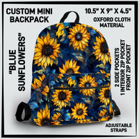 MB1K - Blue Sunflowers Mini Backpack - Preorder ETA: Late Dec