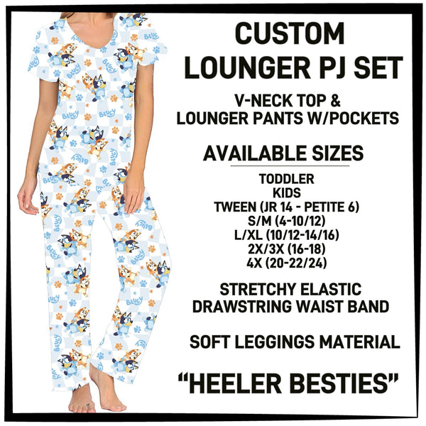 P4JL - Heeler Besties PJ Lounger Set - Preorder ETA: Mid-Dec