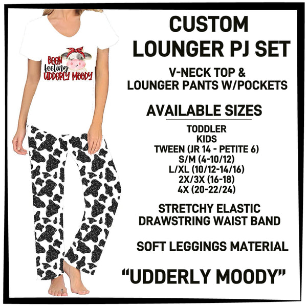 P4JL - Udderly Moody PJ Lounger Set - Preorder ETA: Mid-Dec