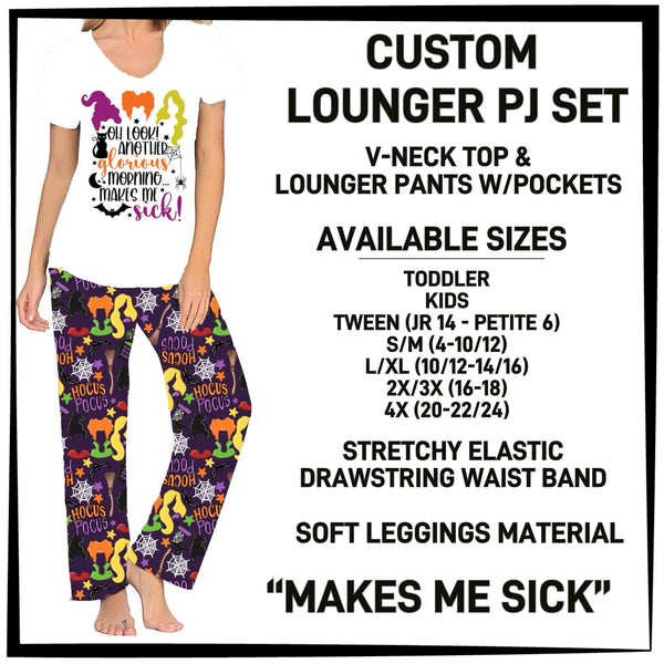 P4JL - Makes Me Sick PJ Lounger Set - Preorder ETA: Mid-Dec