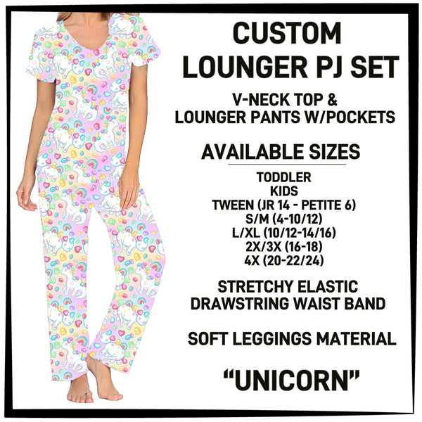 P4JL - Unicorn PJ Lounger Set - Preorder ETA: Mid-Dec