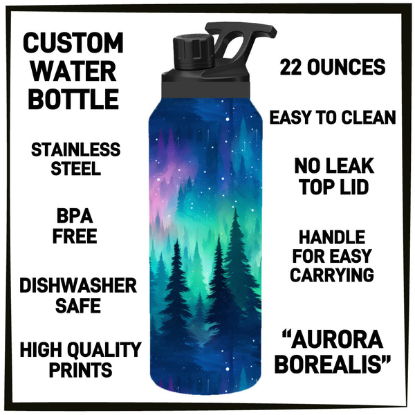 1WTB - Aurora Borealis Custom Water Bottle - Preorder ETA: Late Sept