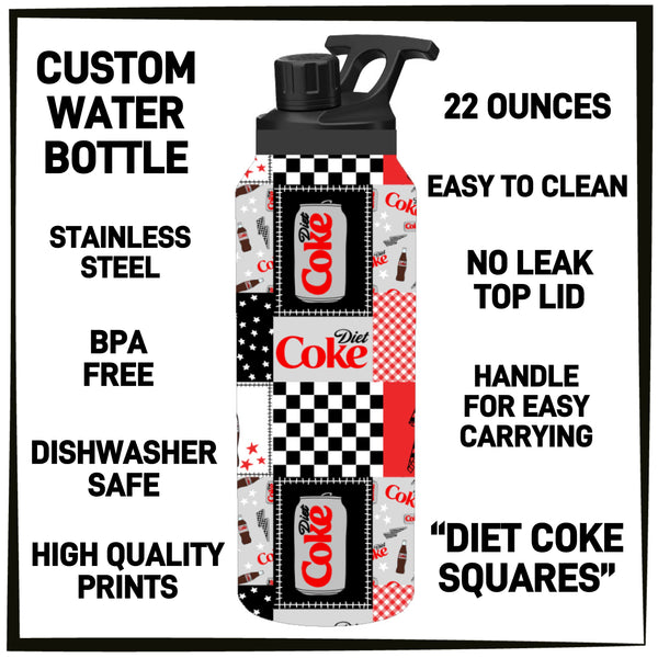 1WTB - Diet Coke Squares Custom Water Bottle - Preorder ETA: Late Sept