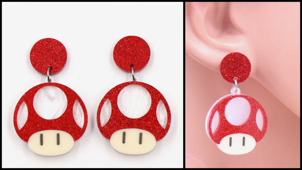 RTS- Mushroom Earrings