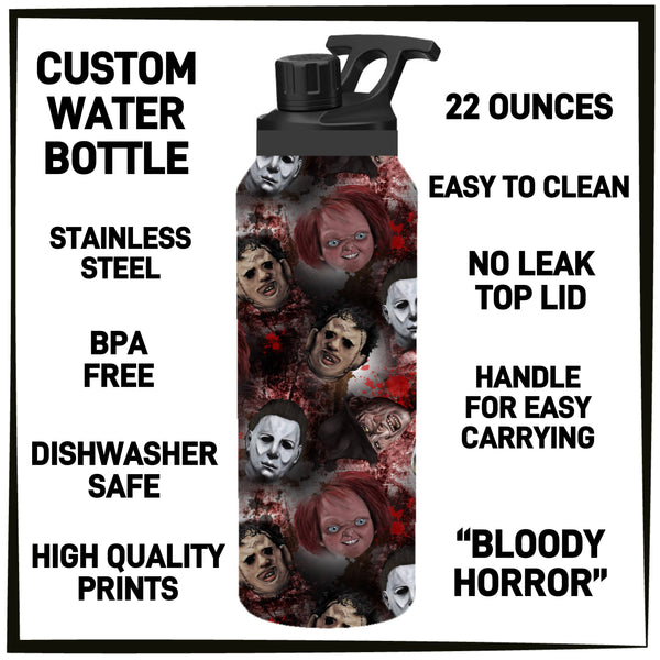 1WTB - Bloody Horror Custom Water Bottle - Preorder ETA: Late Sept