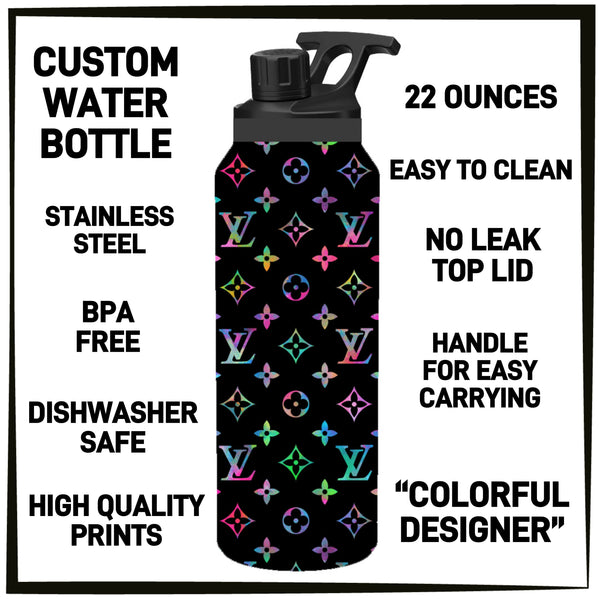 1WTB - Colorful Designer Custom Water Bottle - Preorder ETA: Late Sept
